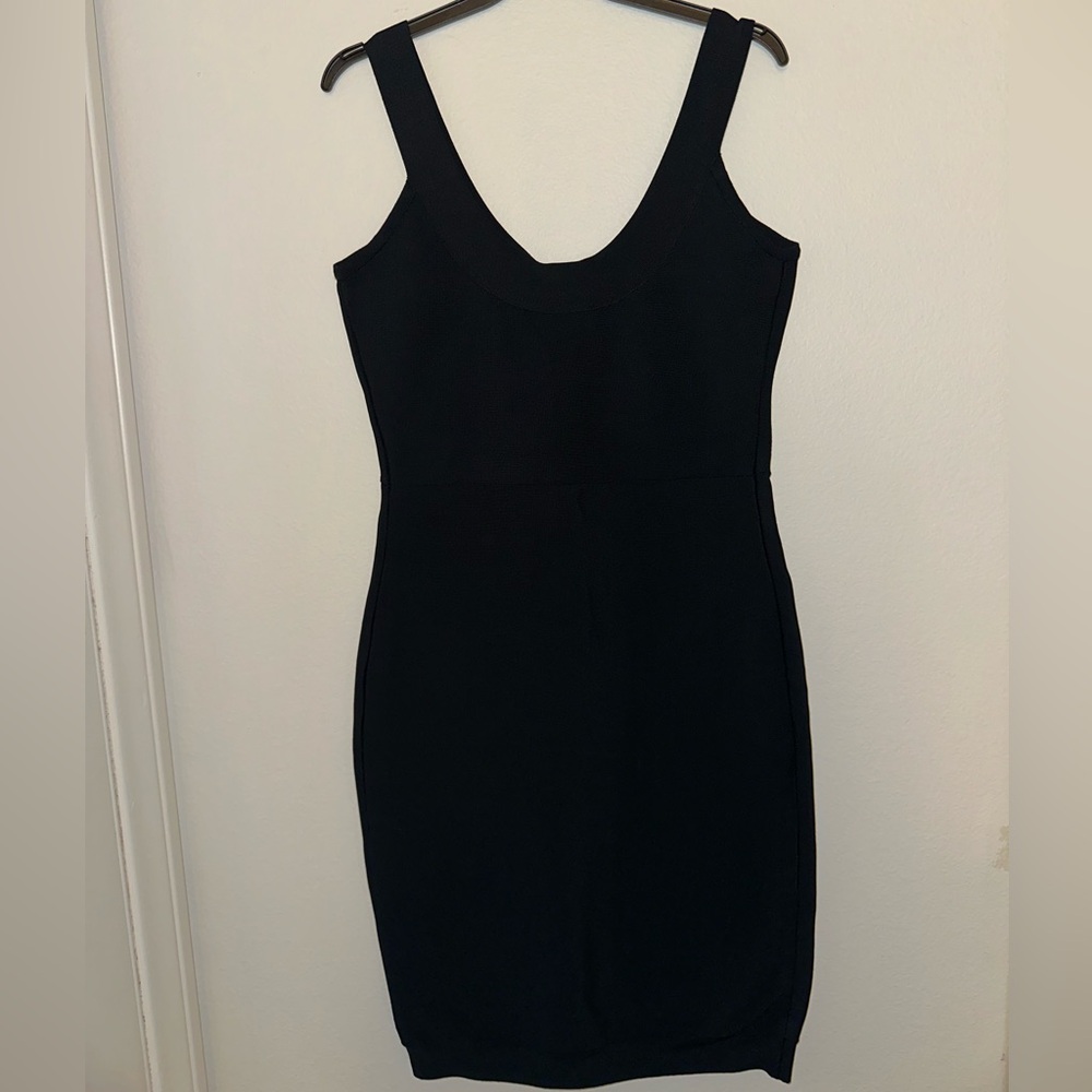 BCBGMaxAzria Black Strapless Dress